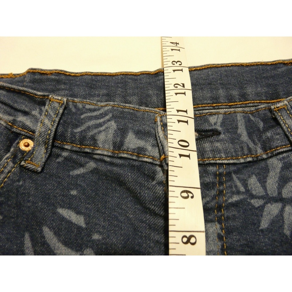 Levi's 511 Slim Jeans Men 38x30(36X29) Blue Tropical Leaf Print Streetwear Denim - Picture 13 of 14